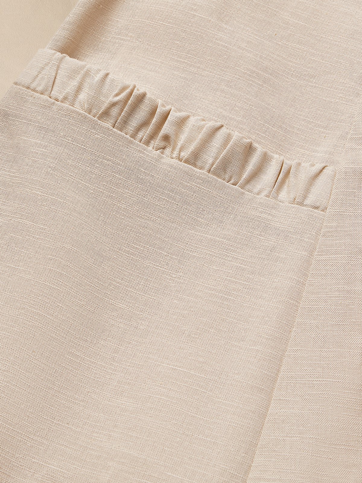 Cotton And Linen Crew Neck Plain Sleeveless Maxi Dress