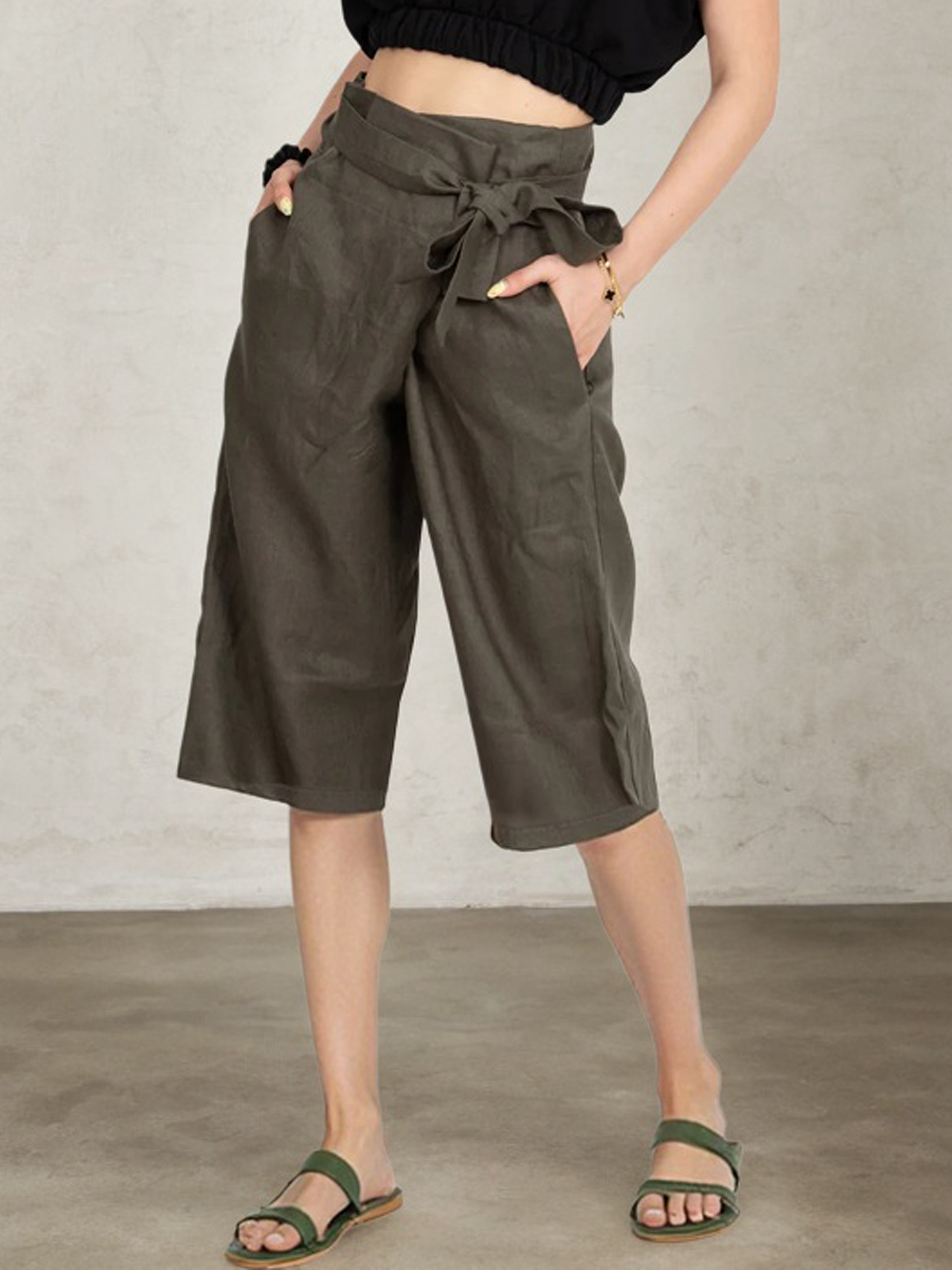 Linen Plain Shorts