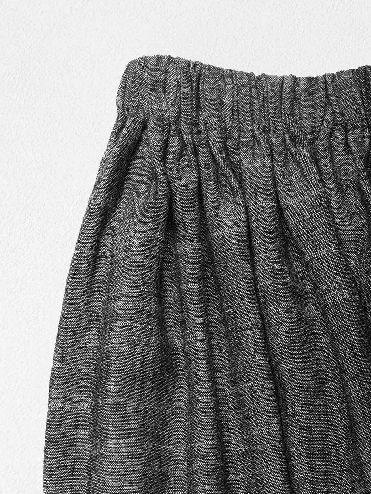 Cotton And Linen Plain Maxi Skirt