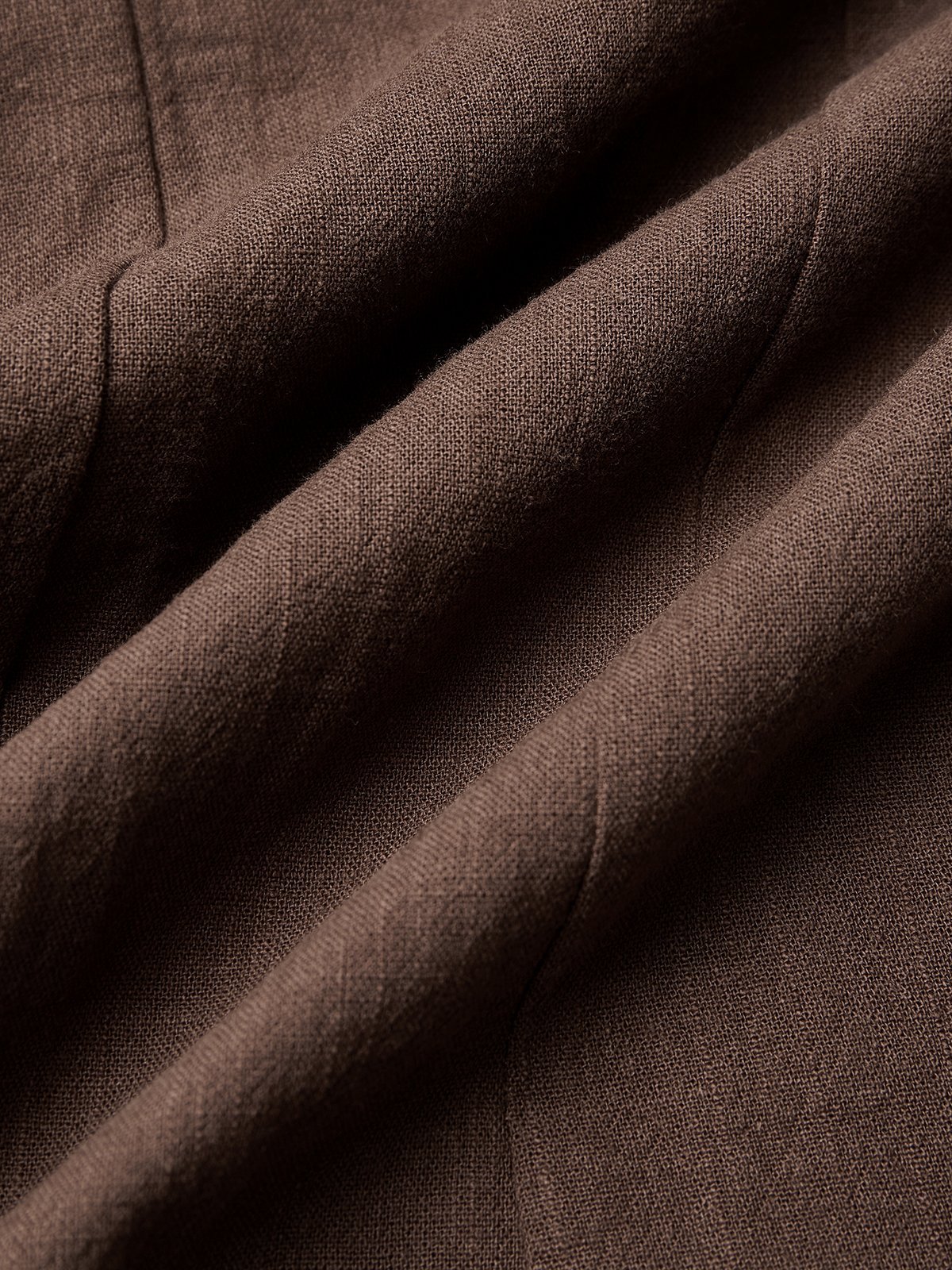 Cotton And Linen Plain Sleeveless Top With Skirt Two-piece Set